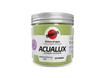 Pintura manualid. al agua 75 ml ver/pis satin. acualux titan