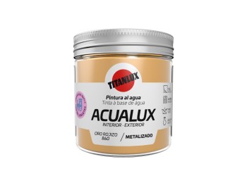 Pintura manualid. al agua 75 ml oro roj satin. metal. acualu