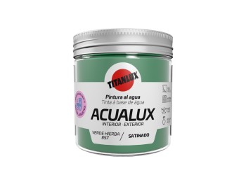 Pintura manualid. al agua 75 ml ver/hie satin. acualux titan