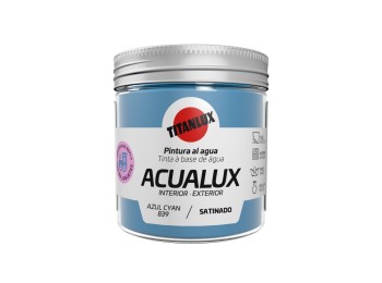 Pintura manualid. al agua 75 ml az/cy satin. acualux titan