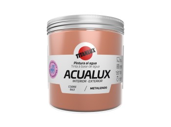 Pintura manualid. al agua 250 ml cobre satin. metal. acualux
