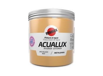 Pintura manualid. al agua 250 ml oro roj satin. metal. acual