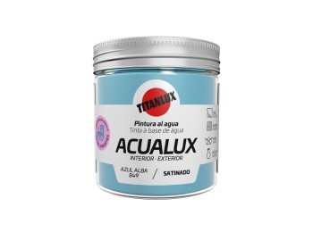 Pintura manualid. al agua 75 ml az/alba satin. acualux titan