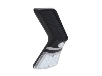 Aplique ilumin solar 1,5w 220lm 4000k ip65 ext. par polic ne