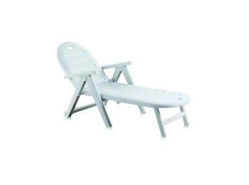Tumbona jard reclinable shaf res blanca caiman 4 posic. con