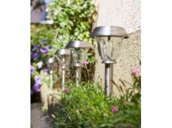 Baliza ilumin luminaria solar cristal/inox pulzar luxform