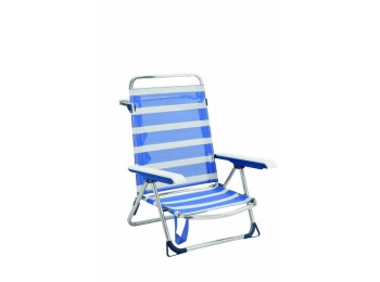Silla playa cama baja alco alum/fibrel az/bl 6075alf-1556