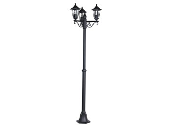 Farol jard 3 focos e-27 3x60w alu ne orlando luxform