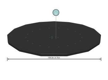 Cobertor pisc. 460cm bestway gr sp/h circ 58038
