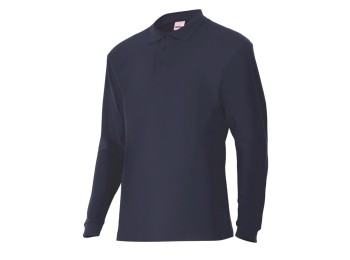 Polo trabajo xxl 60%alg 40%pol m/larga az/mar velilla