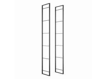 Emuca Estructura para estantería Lader, Altura 1790 mm, Acero, Pintado negro