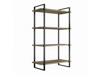 Emuca Estantería Lader con estructura y estantes, Altura 1150 mm, Acero y madera