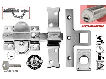 Cerrojo sobr. 50mm boton/llave interfer ac crom 31-sa cromad