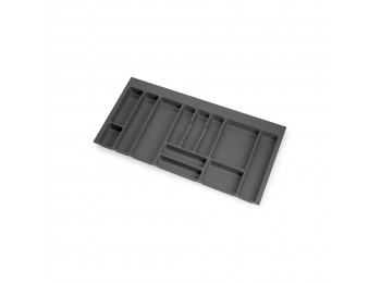 Cubertero Optima para cajón de cocina Vertex/Concept 500, módulo 1.000 mm, Tablero: 16mm, Plástico, gris antracita