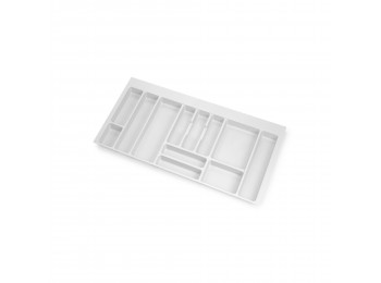 Cubertero Optima para cajón de cocina Vertex/Concept 500, módulo 1.000 mm, Tablero: 16mm, Plástico, blanco
