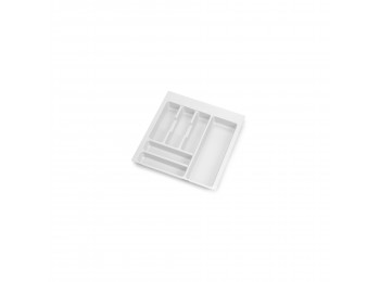 Cubertero Optima para cajón de cocina Vertex/Concept 500, módulo 500 mm, Tablero: 16mm, Plástico, blanco