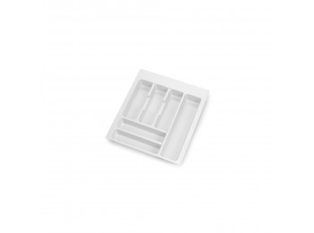 Cubertero Optima para cajón de cocina Vertex/Concept 500, módulo 450 mm, Tablero: 16mm, Plástico, blanco