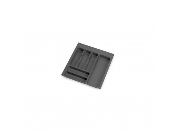 Cubertero Optima para cajón de cocina Vertex/Concept 500, módulo 500 mm, Tablero: 16mm, Plástico, gris antracita