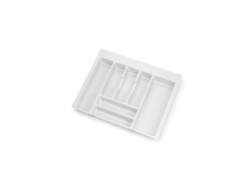 Cubertero Optima para cajón de cocina Vertex/Concept 500, módulo 600 mm, Tablero: 16mm, Plástico, blanco