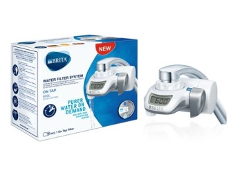 Filtro agua grifo 17,2x8,8x14,3cm con medidor new on tap bri