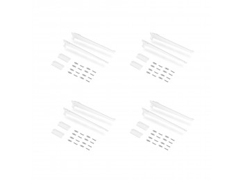 Emuca Placas de fijación a pared y soportes para estante Jagmet, 230, Pintado blanco, Acero