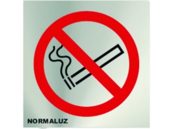 Señal 120x120mm inox adh prohibido fumar rd727021