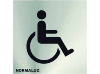 Señal 120x120mm inox adh parking minusvÁlidos rd727002