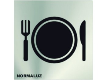 Señal 120x120mm inox adh restaurante rd727018