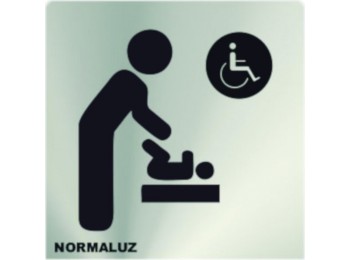 Señal 120x120mm inox adh cambiador de pañales rd727182