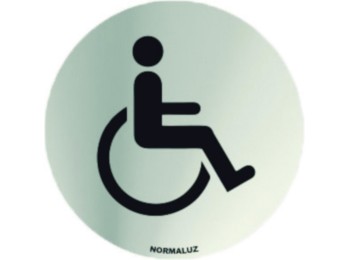 Señal Ø 70mm inox adh minusvalidos rd797002