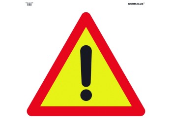 Señal vial 700x700mm bolsa textil riesgo indeterminad v11108