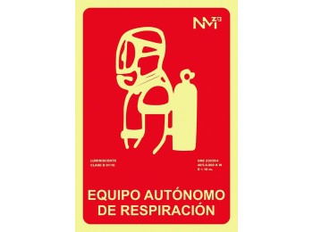 Señal 210x300mm pvc lumi equipo respiracion rd00117