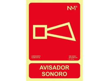 Señal 210x300mm pvc lumi avisador sonoro rd00121