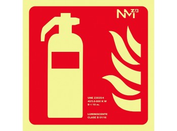 Señal 210x210mm pvc lumi  extintor rd00a101