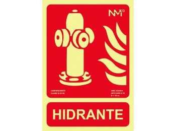 Señal 210x300mm pvc lumi  hidrante rd00112