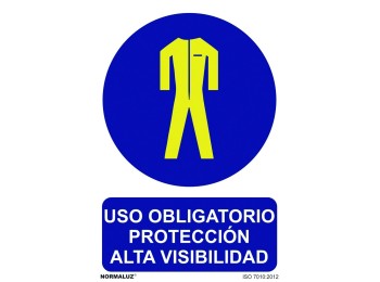 Señal 210x300mm pvc obligatorio protecciÓn  alta vi. rd20070