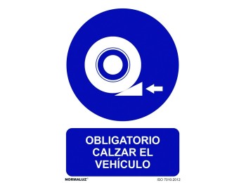 Señal 210x300mm pvc calzar el vehÍculo rd20049