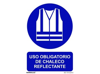 Señal 210x300mm pvc uso obligatorio chaleco reflecta rd20043