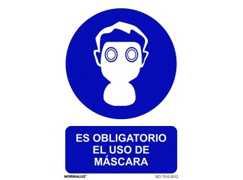 Señal 210x300mm pvc uso obligatorio  mÁscara rd20007