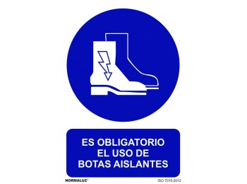 Señal 210x300mm pvc uso obligatorio  botas aislantes rd20006
