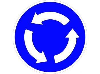 Señal vial 700x700mm metalica rotonda v10028