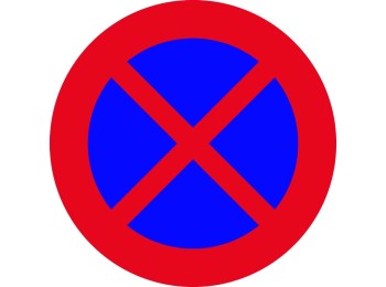 Señal vial 700x700mm metalica prohib parar/estacionar v10022