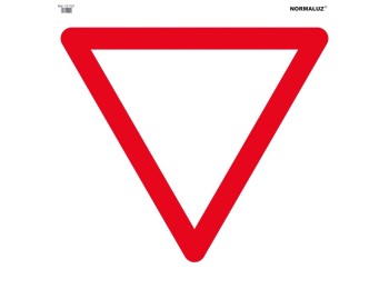 Señal vial bolsa textil 700x700mm ceda el paso v11161