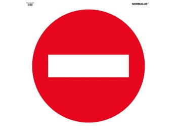 Señal vial bolsa textil 700x700mm direcciÓn prohibida v11160