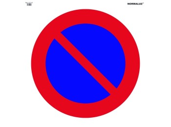 Señal vial bolsa textil 700x700mm prohibid estacionar v11141