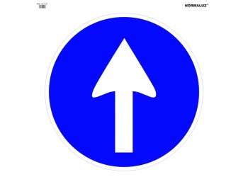 Señal vial bolsa textil 700x700mm sentido oblig frent v11131