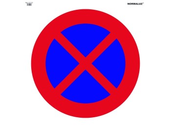 Señal vial bolsa textil 700x700mm proh parar/estacion v11122