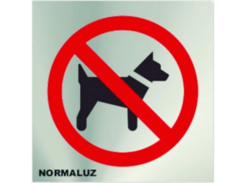 SeÑal 120x120mm inox adh prohibido perros rd727024