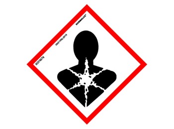 Señal 150x150mm pvc producto quÍmico peligro aspirar rd47079
