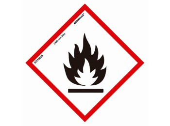 Señal 300x300mm pvc producto quÍmico inflamable rd47000